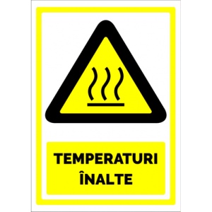 Indicator Semn pentru temperaturi inalte, Sticker autocolant