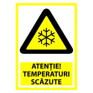 Indicator Semn pentru temperaturi scazute, Sticker autocolant