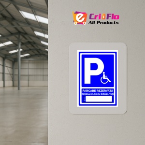 Indicator Semn personalizat pentru parcare rezervata persoanelor cu dizabilitati, Sticker autocolant - Img 4