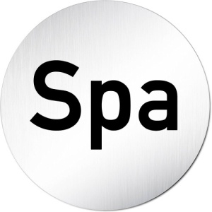 Indicator Semn spa, Sticker autocolant