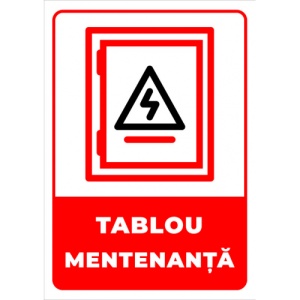 Indicator Semn tablou mentenanta, Sticker autocolant
