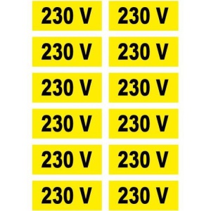Indicator Set 12 230v, Sticker autocolant