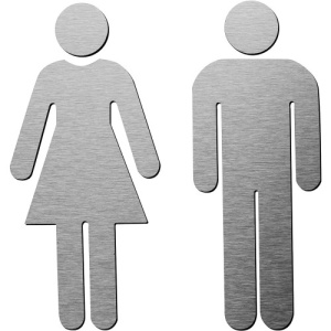 Indicator Set Toilet Signs Women Men, Sticker autocolant