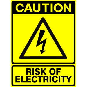 Indicator Sign caution risk of electricity, Sticker autocolant