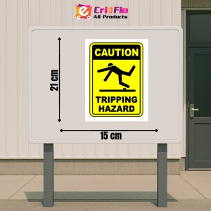 Indicator Sign caution tripping hazard, Sticker autocolant - Img 2