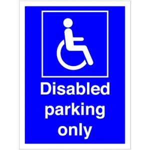 Indicator Sign disabled parking only, Sticker autocolant