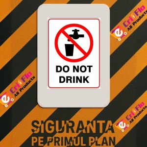 Indicator Sign do not drink, Sticker autocolant - Img 3