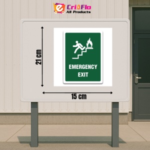 Indicator SIGN EMERGENCY EXIT STAIRWAY LEFT, Sticker autocolant - Img 2