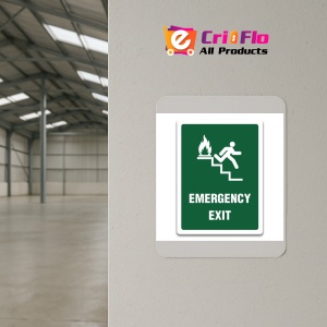 Indicator SIGN EMERGENCY EXIT STAIRWAY RIGHT, Sticker autocolant - Img 4