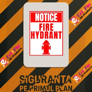 Indicator Sign notice fire hydrant, Sticker autocolant - Img 3
