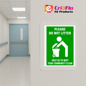 Indicator Sign please do not litter help us to keep your community clean, Sticker autocolant - Img 5