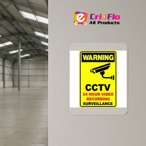 Indicator Sign warning cctv 24 hour video recording surveillance, Sticker autocolant - Img 4