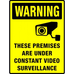 Indicator Sign warning these premises are under constant video surveillance, Sticker autocolant