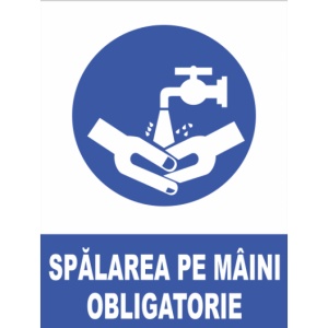 Indicator Spalarea pe maini obligatorie (2), Sticker autocolant