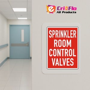 Indicator Sprinkler Room Control Valves Sign, Sticker autocolant - Img 5