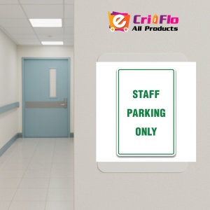 Indicator STAFF PARKING ONLY SIGN, Sticker autocolant - Img 5