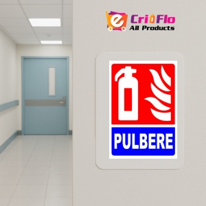 Indicator Stingator cu pulbere, Sticker autocolant - Img 5