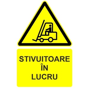 Indicator Stivuitoare in lucru indicator de avertizare, Sticker autocolant
