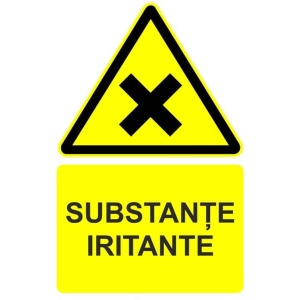 Indicator Substante iritante indicator de avertizare, Sticker autocolant