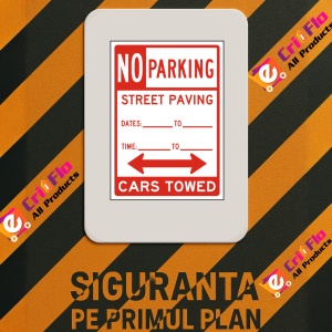 Indicator Temporary No Parking Street Paving Cars Towed Sign, Sticker autocolant - Img 3