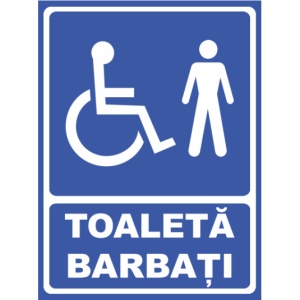 Indicator Toaleta barbati, Sticker autocolant