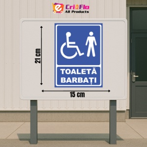 Indicator Toaleta barbati, Sticker autocolant - Img 2