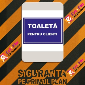 Indicator Toaleta pentru clienti, Sticker autocolant - Img 3