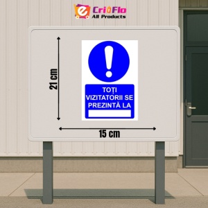 Indicator Toti vizitatorii se prezinta la indicator de obligativitate, Sticker autocolant - Img 2