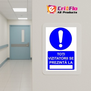 Indicator Toti vizitatorii se prezinta la indicator de obligativitate, Sticker autocolant - Img 5