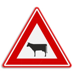 Indicator Trecere pentru vite, Sticker autocolant