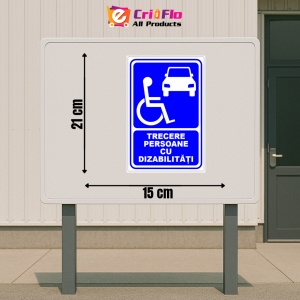 Indicator Trecere persoane cu dizabilitati, Sticker autocolant - Img 2