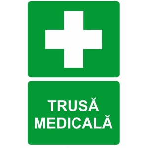 Indicator Trusa medicala v1, Sticker autocolant