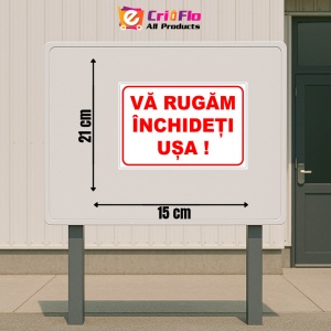 Indicator Va rugam inchideti usa, Sticker autocolant - Img 2