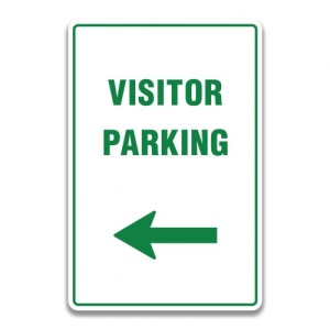 Indicator VISITOR PARKING LEFT SIGN, Sticker autocolant