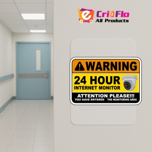 Indicator Warning 24 Hour Internet Monitor Sign, Sticker autocolant - Img 5