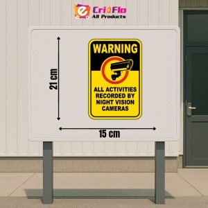 Indicator Warning Recorded By Night Vision Sign, Sticker autocolant - Img 2