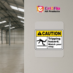 Indicator Watch Your Step Tripping Hazard Sign, Sticker autocolant - Img 4