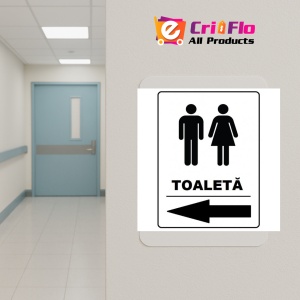 Indicator Wc pentru toaleta cu sageata spre stanga, Sticker autocolant - Img 5