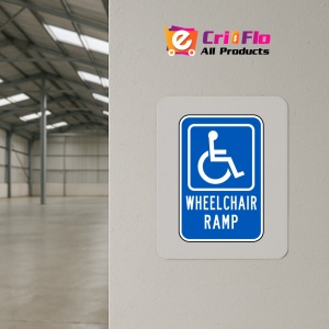 ⚠️ INDICATOARE 🛑 Indicator Wheelchair Ramp Sign, Sticker autocolant ️