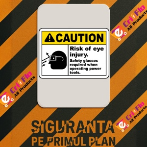Indicator When Operating Power Tools Sign, Sticker autocolant - Img 3