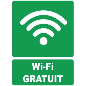 Indicator Wifi gratuit, Sticker autocolant