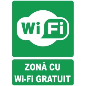 Indicator Zona cu wifi gratuit, Sticker autocolant