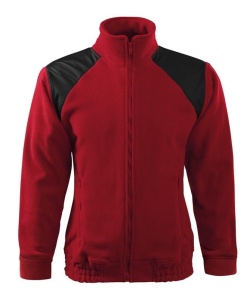 Jacheta casual fleece polar unisex de culoare rosu bordo
