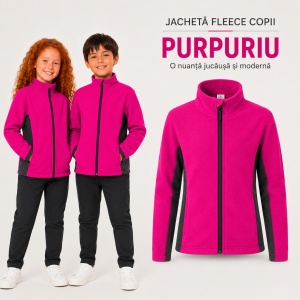 Jachetă Fleece Copii Tip Bluză Hanorac cu Fermoar, Călduroasă și Moale – Frosty 529 - Img 13