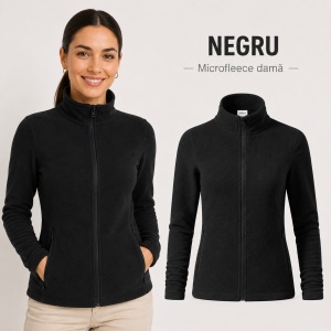 Jachetă Polar Fleece Damă Tip Bluză cu Fermoar Malfini Factor 853 – 300 g/m², Micropoliester Reciclat - Img 15