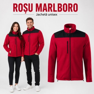 Jachetă Polar Fleece Unisex Damă Bărbat Călduroasă cu Buzunar la Piept și Fermoar – Malfini Rimeck Effect 530, 360 g/m² - Img 20