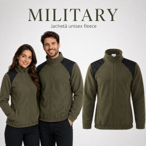Jachetă Polar Fleece Unisex Damă Bărbat Malfini Hi-Q 506 – 360 g/m², Umeri Impermeabili - Img 16