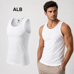 Maiou Bărbat Premium din Bumbac, Maieu Sport și Casual, Tricou Fără Mâneci pentru Vară, Sală și Timp Liber, Respirabil, Lejer, Mărimi S–2XL, 5 Culori - Img 16