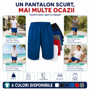 Pantaloni Scurți Bărbați Sport, Lejeri, Ușori și cu Uscare Rapidă – Miles 612 - Img 5