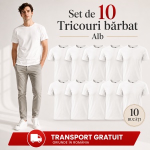Set 10 tricouri bărbat Malfini Basic Clasic, 100% bumbac, regular fit, 48 culori, mărimi XS–5XL - Img 10